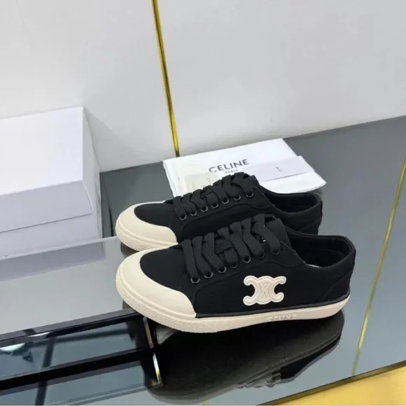 Celine Black and Cream Casual Sneakers - Picture 2 of 9